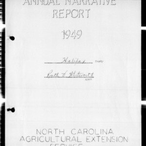 Annual Narrative Report of Halifax County, NC