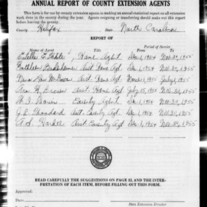 Annual Report of County Extension Agents, Halifax County, NC