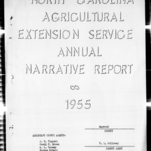 North Carolina Agricultural Extension Service Annual Narrative Report, Haywood County, NC