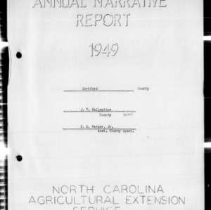 Annual Narrative Report, Hertford County, NC