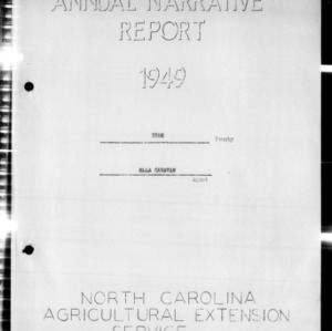 Annual Narrative Report, Hyde County, NC
