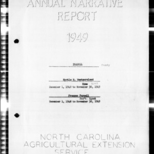 Annual Narrative Report, Iredell County, NC