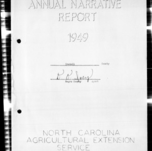 Annual Narrative Report, Iredell County, NC