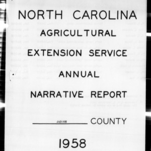 North Carolina Agricultural Extension Service Annual Narrative Report, Jackson County, NC
