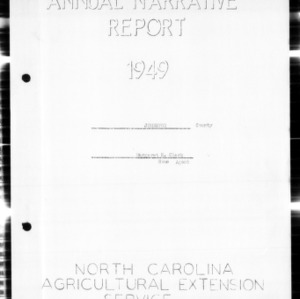 Report of Home Demonstration, 4-H, Older Youth and Neighborhood Work, Johnston County, NC