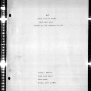 Annual Narrative Report of County Extension Agent, African American, Jones County, NC, 1947