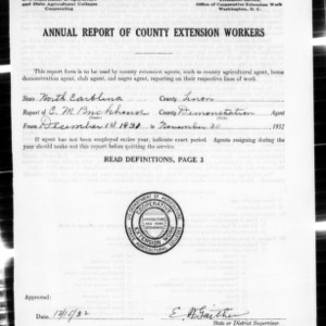 Annual Report of County Extension Workers, Lenoir County, NC