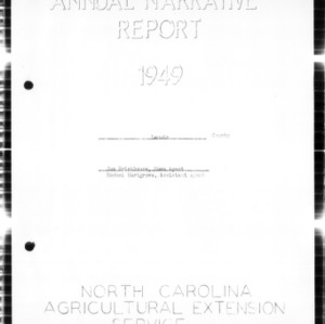 Annual Narrative Report of Lenoir County, NC