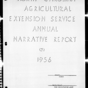 North Carolina Agricultural Extension Service Annual Narrative Report, Lenoir County, NC