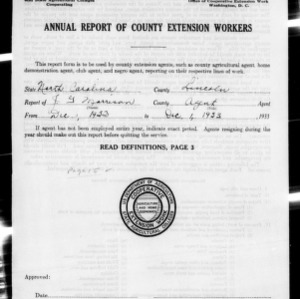 Annual Report of County Extension Workers, Lincoln County, NC