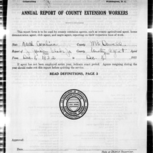 Annual Report of County Extension Workers, McDowell County, NC