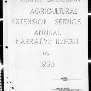 North Carolina Agricultural Extension Service Home Demonstration Agent and 4-H Club Work Annual Narrative Report, Madison County, NC