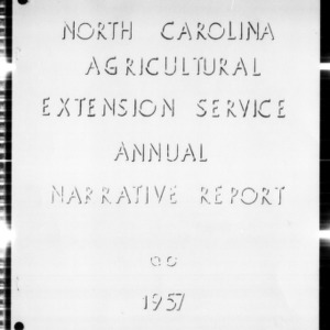 North Carolina Agricultural Extension Service Annual Narrative Report, Mecklenburg County, NC