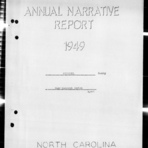 North Carolina Agricultural Extension Service Home Demonstration Agent Annual Narrative Report, Martin County, NC