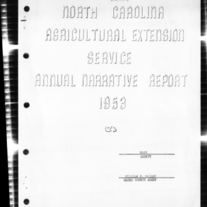 North Carolina Agricultural Extension Service Annual Narrative Report, Nash County, NC