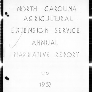 North Carolina Agricultural Extension Service Annual Narrative Report, Nash County, NC