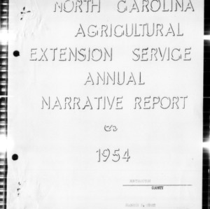 North Carolina Agricultural Extension Service Home Demonstration Agent and Assistant Home Demonstration Agent Annual Narrative Reports, Northampton County, NC