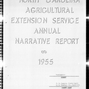 North Carolina Agricultural Extension Service Annual Narrative Report, Northampton County, NC