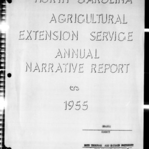 North Carolina Agricultural Extension Service Home Demonstration Agent Annual Narrative Report, Orange County, NC