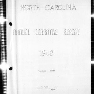 North Carolina Agricultural Extension Service Annual Narrative Report, Perquimans County, NC