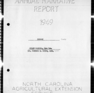 North Carolina Agricultural Extension Service Annual 4-H Narrative Report, Robeson County, NC