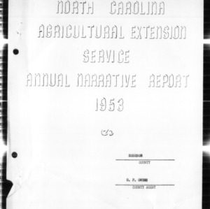 North Carolina Agricultural Extension Service Annual Narrative Report, Robeson County, NC
