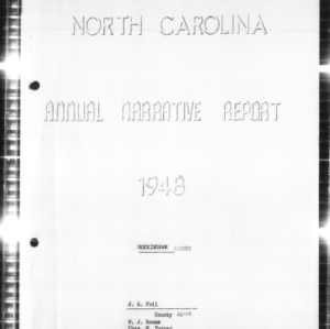 North Carolina Annual Narrative Report, Rockingham County, NC