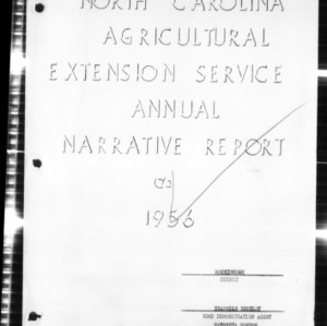 North Carolina Agricultural Extension Service Home Demonstration Agent Annual Narrative Report, Rockingham County, NC