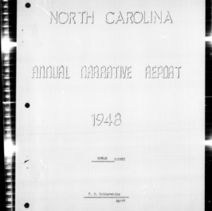 North Carolina Agricultural Extension Service Annual Narrative Report, Rowan County, NC