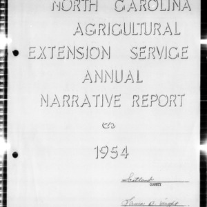 North Carolina Agricultural Extension Service Home Demonstration Agent Annual Narrative Report, Scotland County, NC