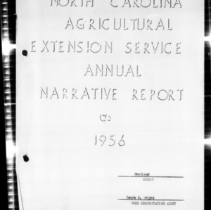 North Carolina Agricultural Extension Service Home Demonstration Agent Annual Narrative Report, Scotland County, NC