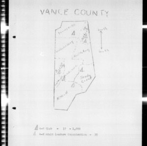 North Carolina Agricultural Extension Service 4-H Club Work Report, Vance County, NC