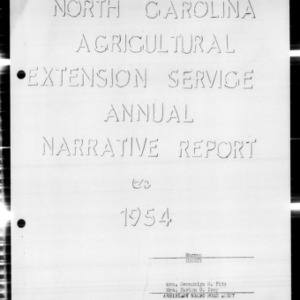 North Carolina Agricultural Extension Service 4-H Club Work Annual Narrative Report, Warren County, NC