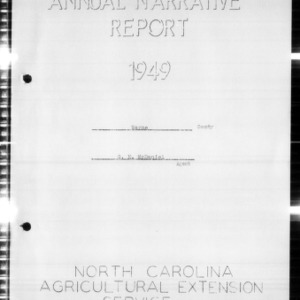 North Carolina Agricultural Extension Service Annual Narrative Report, Wayne County, NC