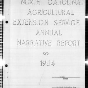 North Carolina Agricultural Extension Service Annual Narrative Report, Wayne County, NC