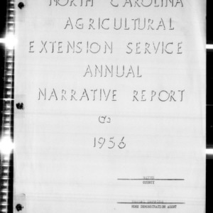 North Carolina Agricultural Extension Service Home Demonstration Annual Narrative Report, Wayne County, NC