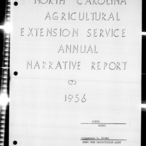 North Carolina Agricultural Extension Service Home Demonstration Annual Narrative Report, Wayne County, NC