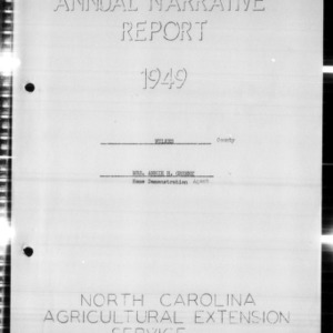 North Carolina Agricultural Extension Service Home Demonstration Annual Narrative Report, Wilkes County, NC