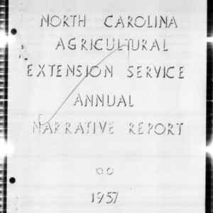 North Carolina Agricultural Extension Service Annual Narrative Report, Wilson County, NC