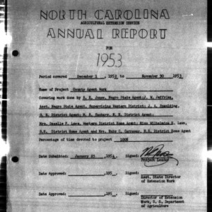 North Carolina Agricultural Extension Service, Annual Report of County Agent Work