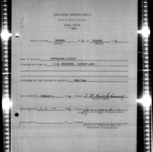 Annual Report of Agricultural Extension Service, Southeastern District, North Carolina, 1940