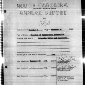 North Carolina Agricultural Extension Service, Annual Report of the Division of Agricultural Information
