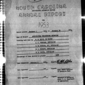 North Carolina Agricultural Extension Service, Annual Report of Agricultural Engineering Extension