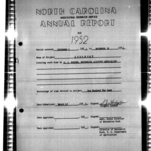 North Carolina Agricultural Extension Service, Annual Narrative Report for Agronomy
