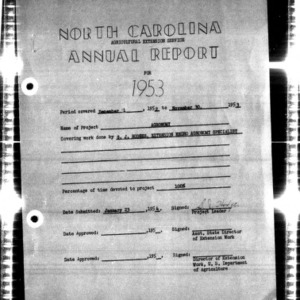 North Carolina Agricultural Extension Service, Annual Report for Agronomy