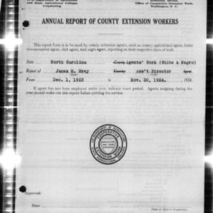 Annual Report of County Extension Workers, White and African American Agents' Work
