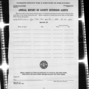 Annual Report of County Extension Agents, African American State Total, North Carolina, 1954