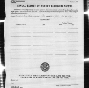 Annual Report of County Extension Agents, Combined State Total, North Carolina, 1954