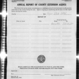 Annual Report of County Extension Agents, African American State Total, North Carolina, 1955
