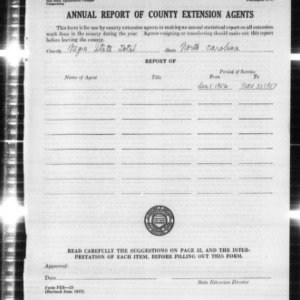 Annual Report of County Extension Agents, African American State Total, North Carolina, 1957